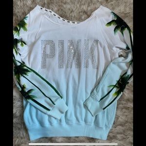 Victoria’s Secret ombré bedazzled crew cut sweater